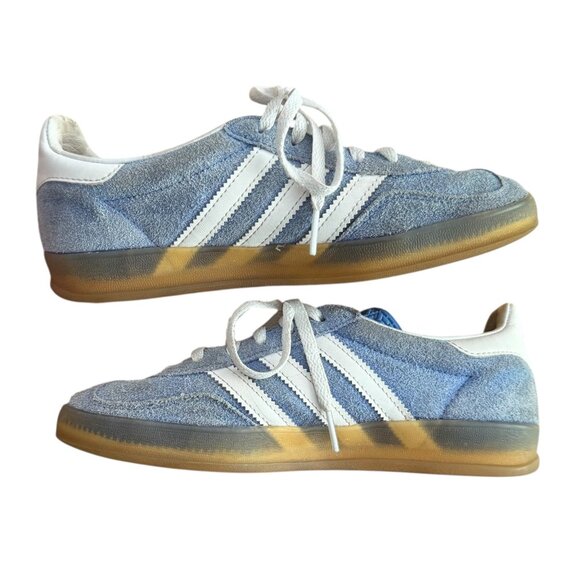 Adidas Gazelle Indoor Suede Sneaker Blue Fusion 6.5 Blokette Gum Sole Soccer - Picture 11 of 14